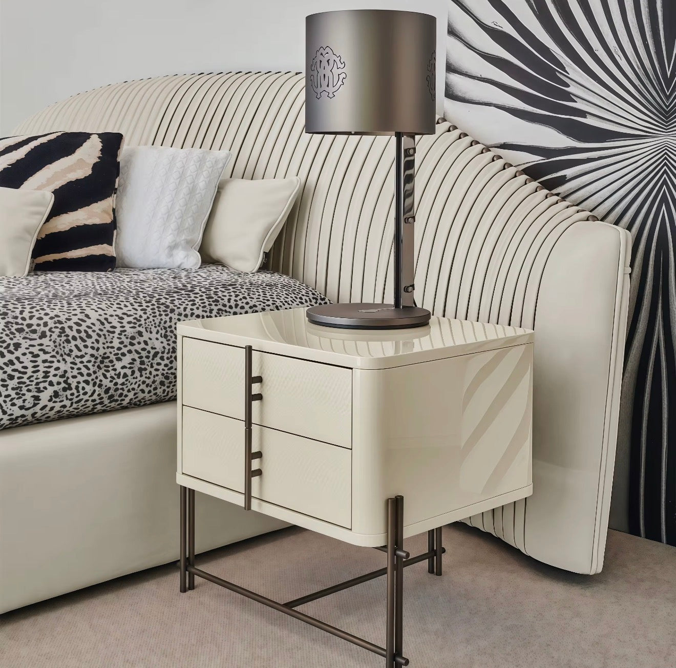 Casa Milano Bellagio™ Italian Light Luxury Wrinkle Velvet Bed – King