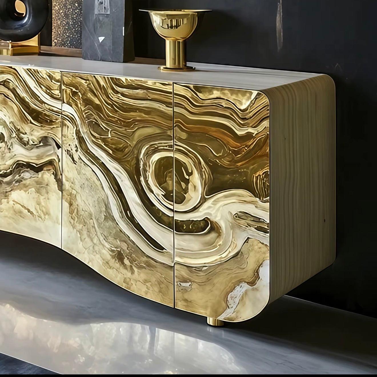 Casa Milano Faena Liquid Gold Art Cabinet – Atelier Masterpiece