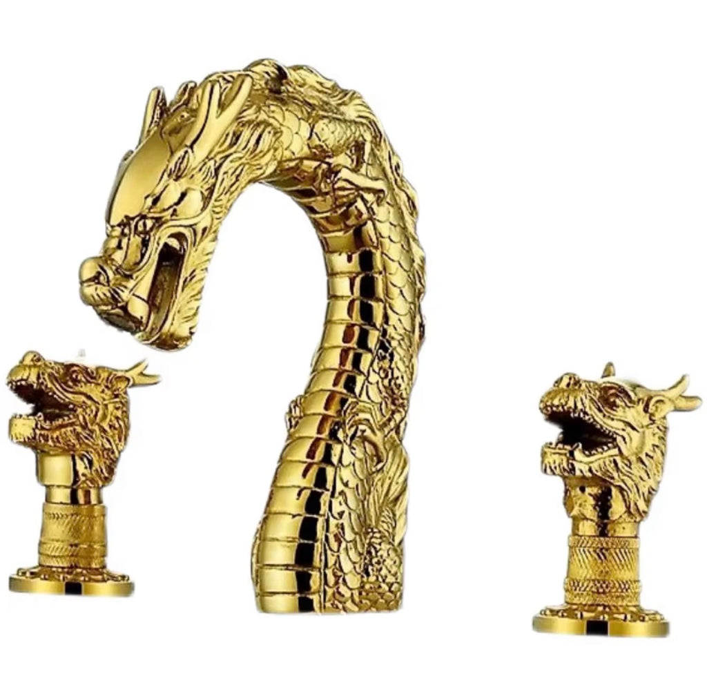 DRAGO IMPERIALE SOLID BRASS DRAGON WIDESPREAD BASIN FAUCET