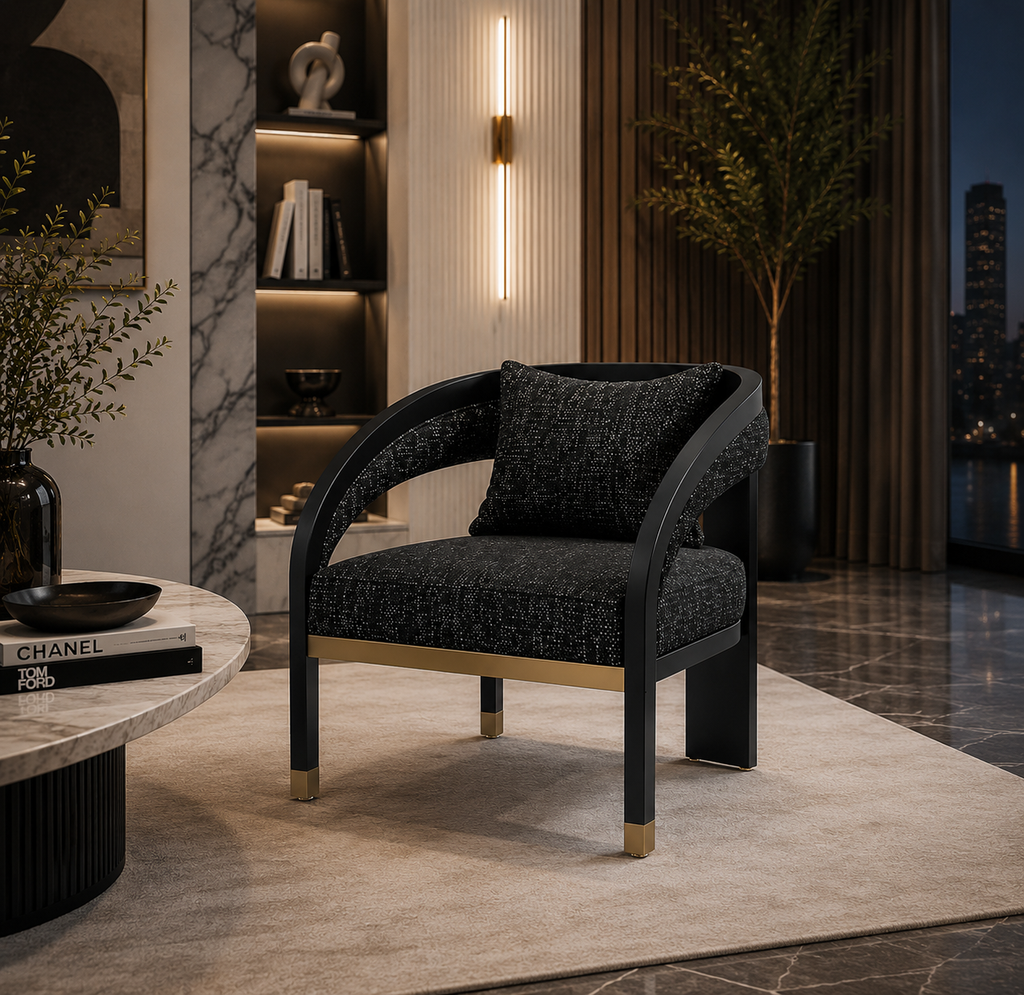 Casa Milano – Sorrento Curved Designer Accent Chair