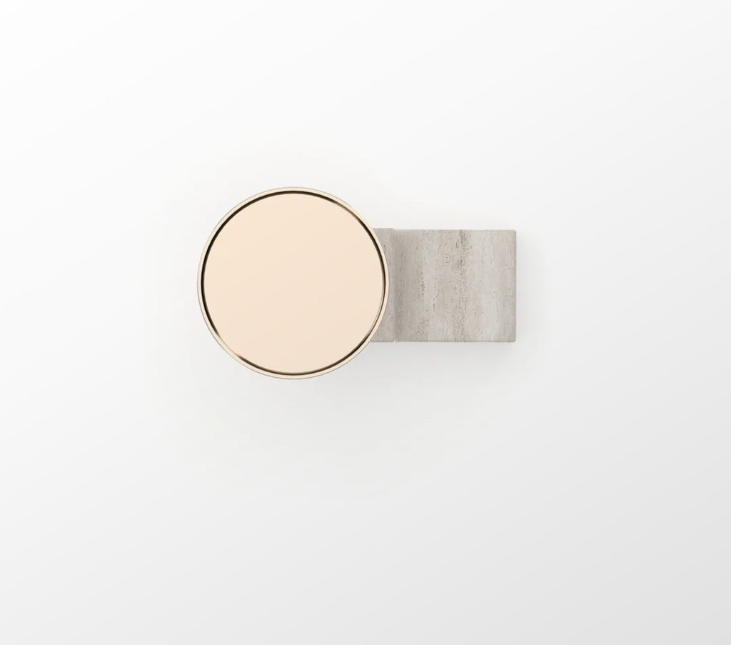 Caracole Overlap Integrated Marble & Travertine Nightstand