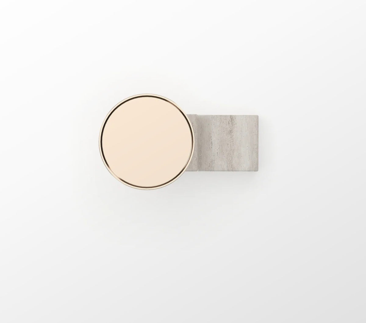 Caracole Overlap Integrated Marble & Travertine Nightstand