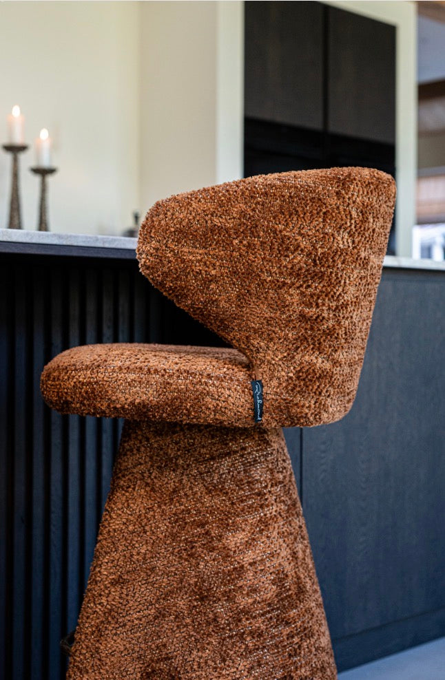 Gatsbi Lovely Cinnamon Upholstered Bar Stool