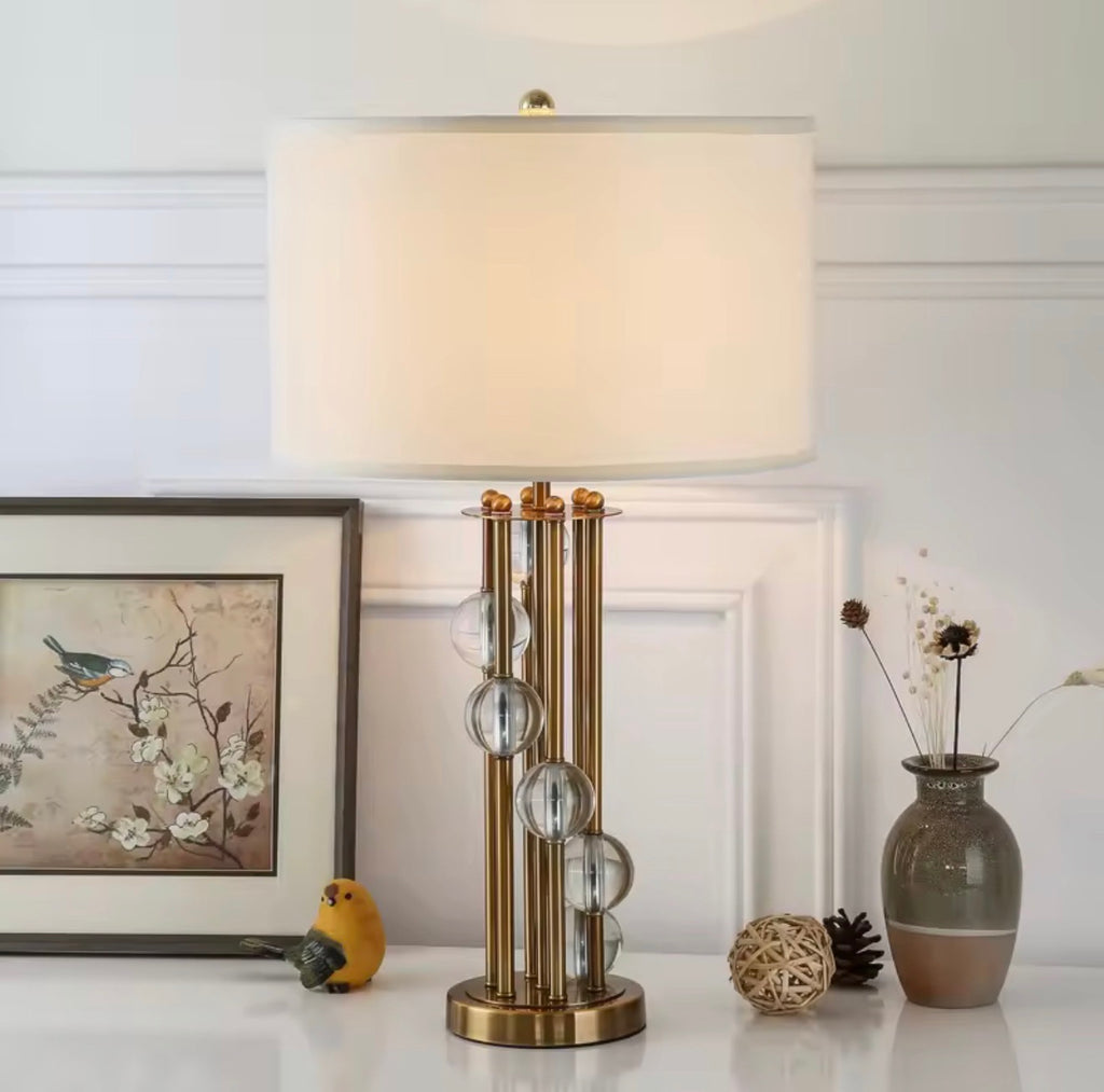 Scandia Crystal Column Table Lamp