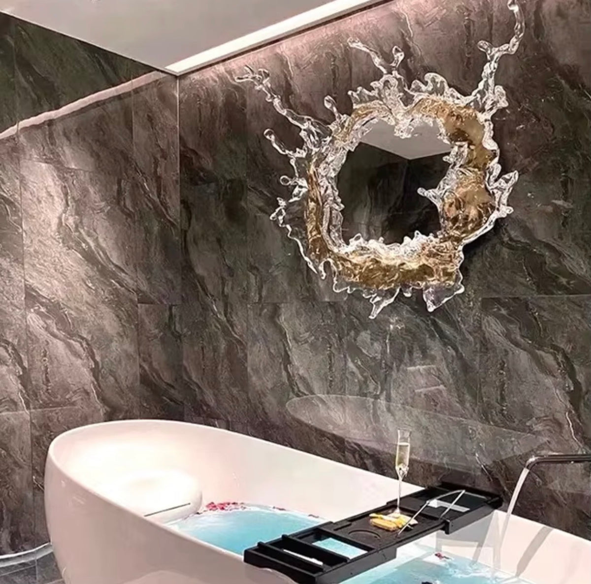 Water Splash Mirror Wall Lamp