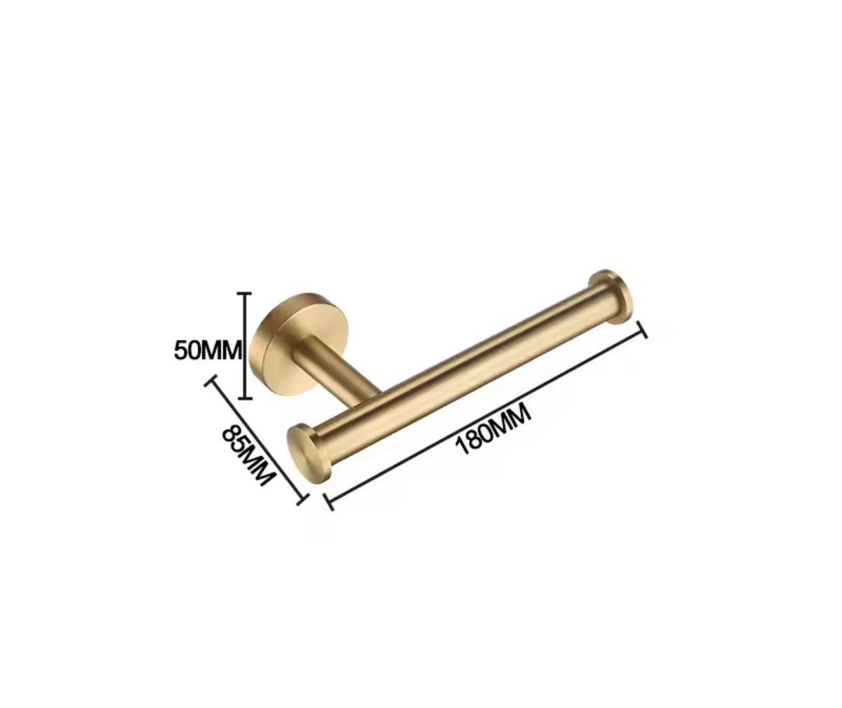 Valeria 8-Piece Brushed Gold Bathroom Hardware Set