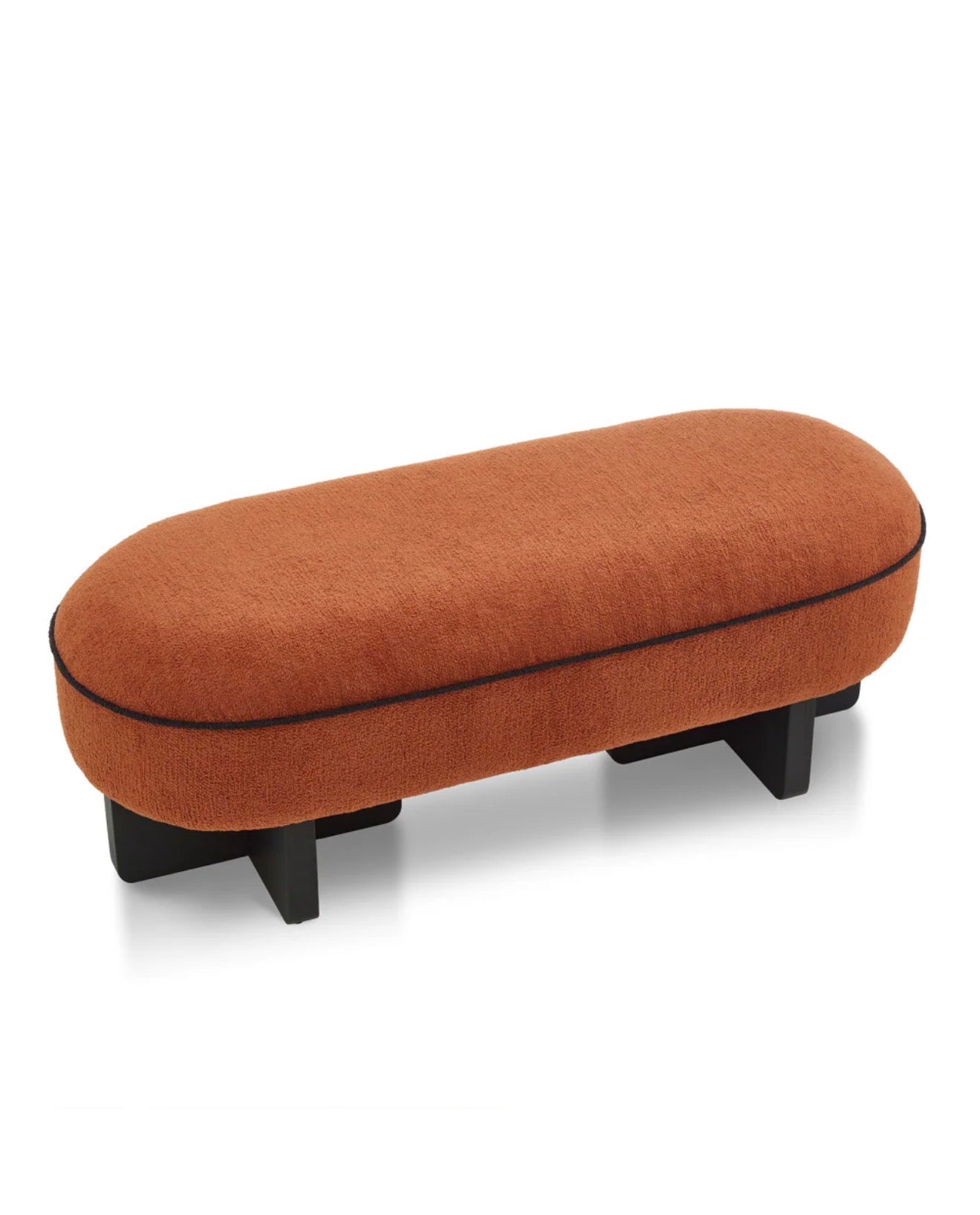 Casa Milano Oval Upholstered Long Bench