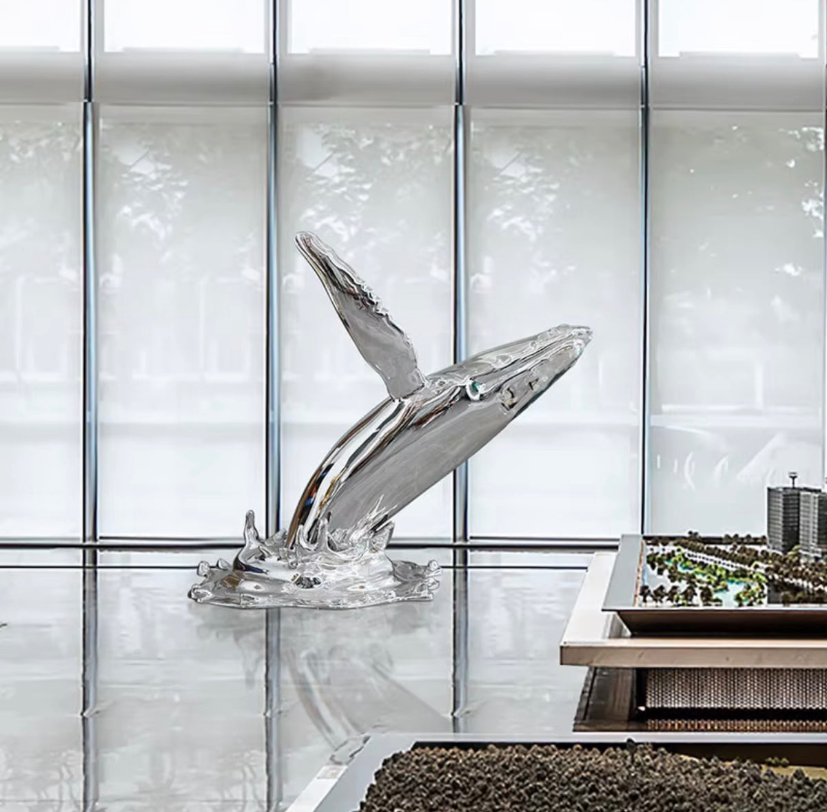 Ocean Rise Whale Sculpture