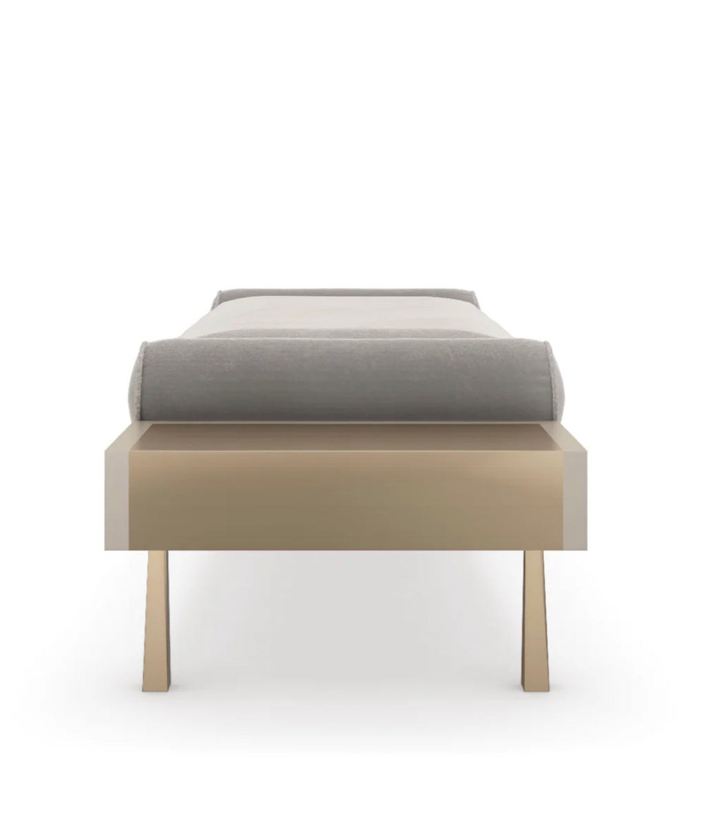 Casa Milano – Modern Upholstered Bedroom Bench with Metal Base
