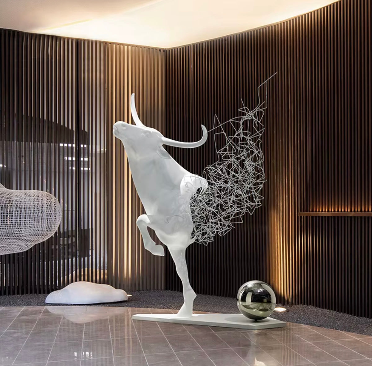 Ascend Bull Floor Sculpture