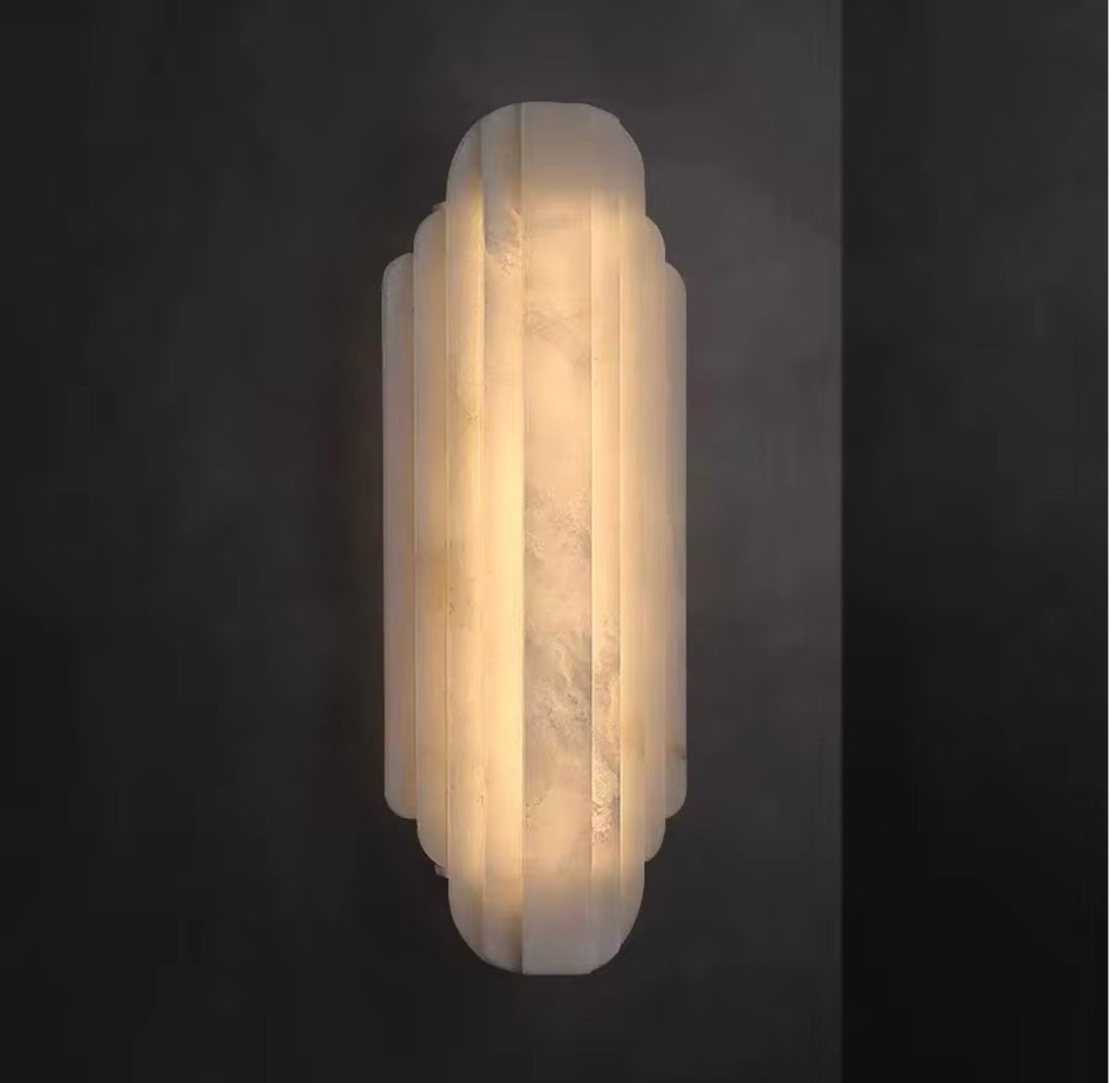 Aurelio Natural Alabaster LED Wall Sconce