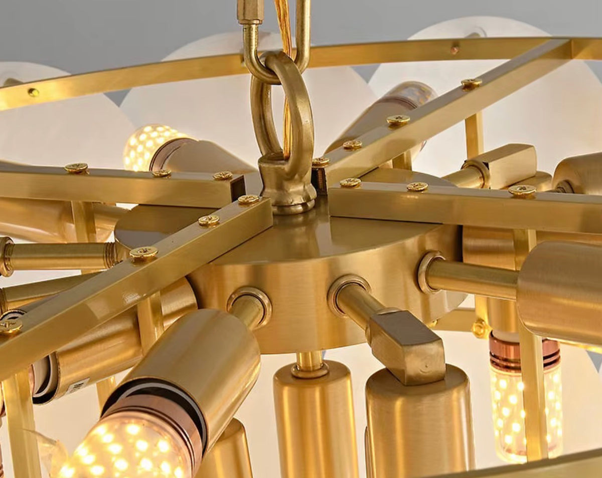 Alsina 4-Tier Brass Alabaster Chandelier