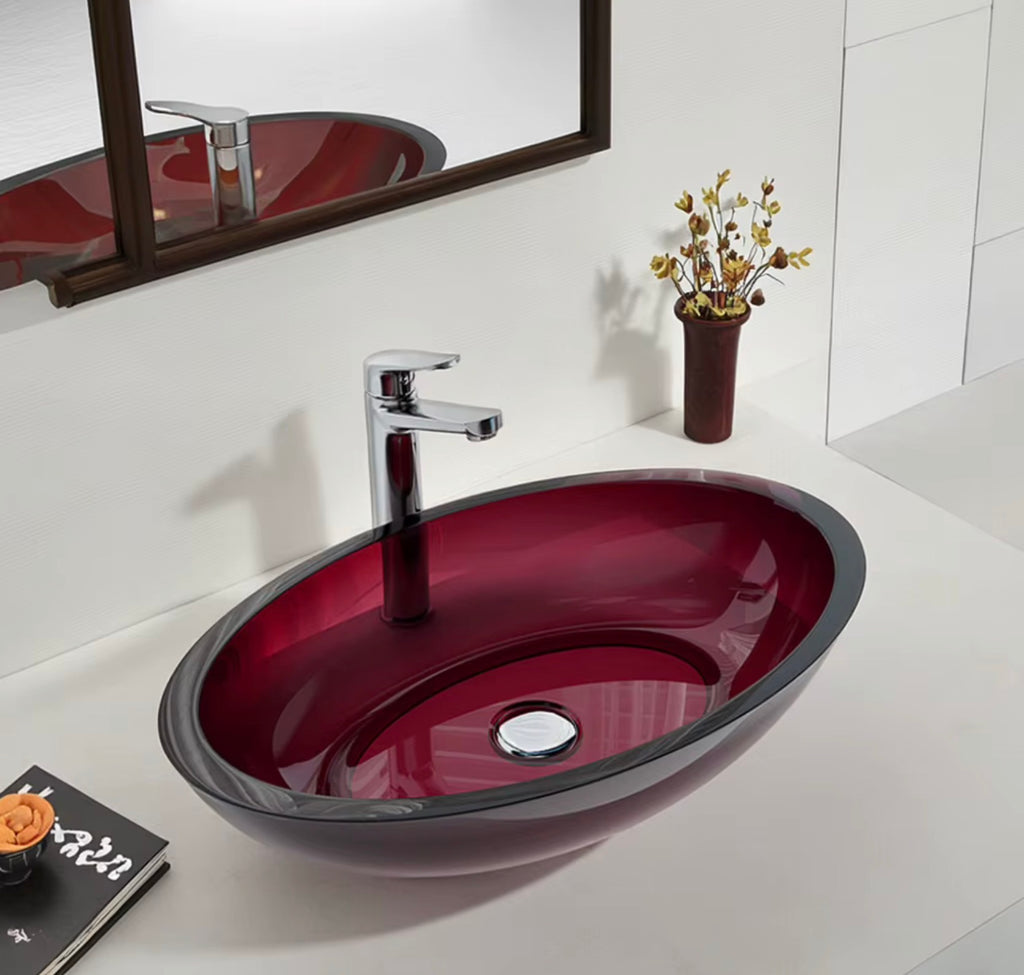 Ravenna Burgundy Resin Vessel Sink