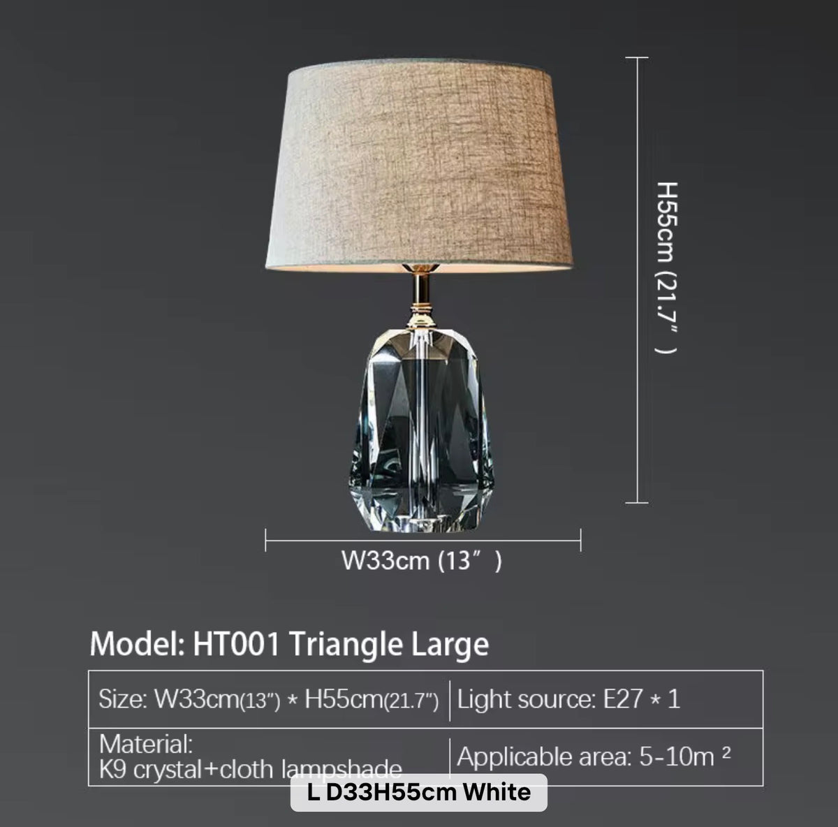 Faceted Crystal Table Lamp