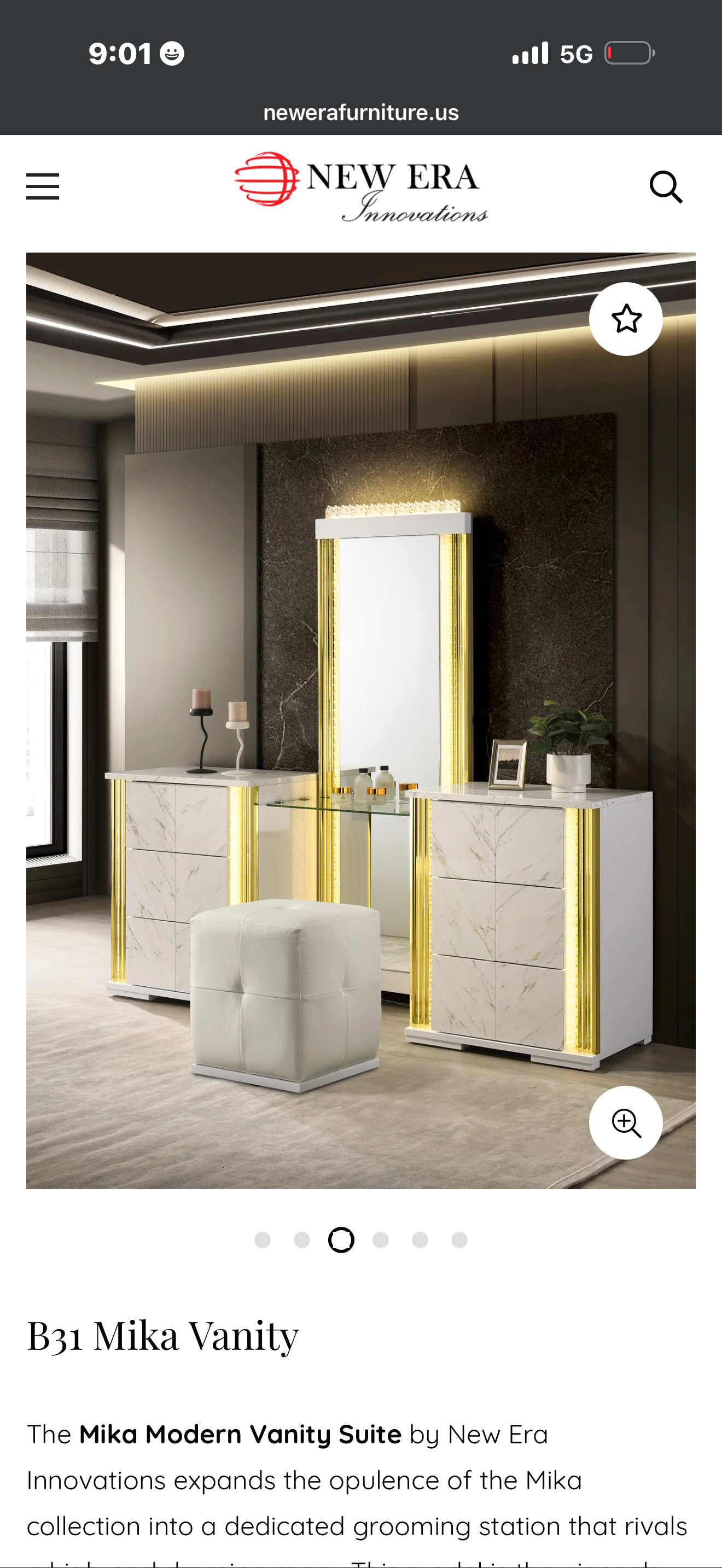 Casa Milano Mika Luxury Vanity Set