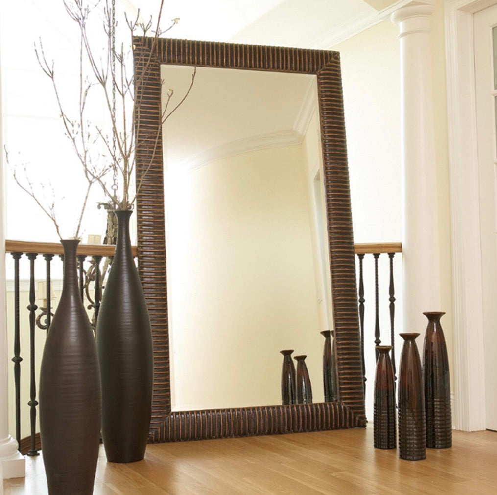 Casa Milano – Alexander Oversized Antique Copper Floor Mirror (82” x 46”)