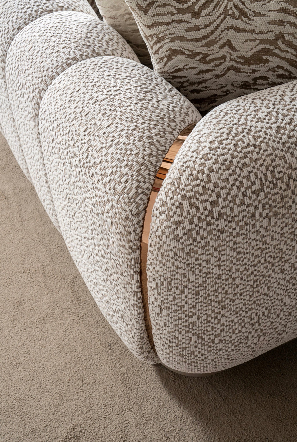 Casa Milano - Lora Luxury Living Room Set – Textured Fabric Design