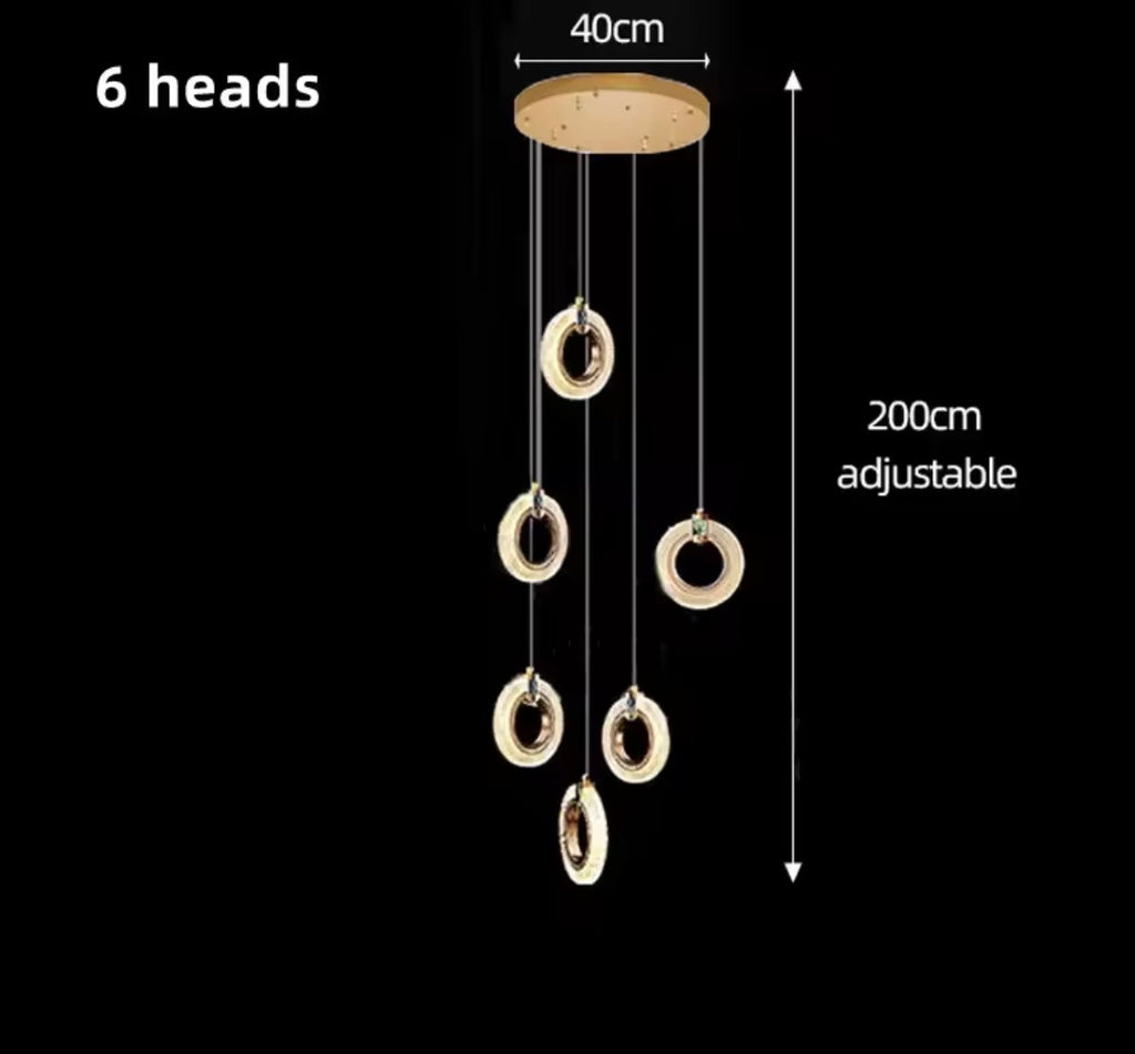 Ottavia Cascading LED Ring Chandelier