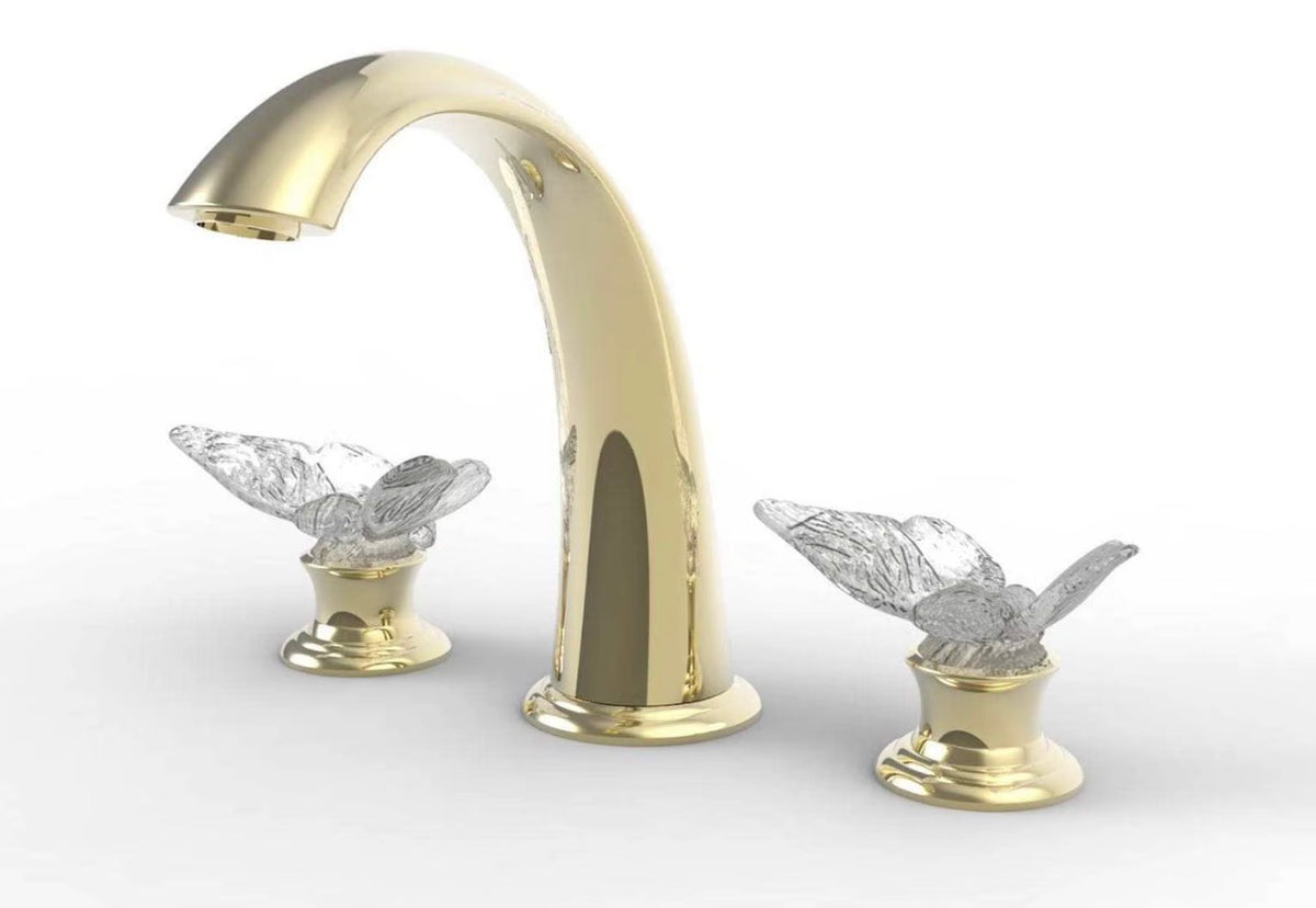 Aurelia Crystal Butterfly Widespread Faucet