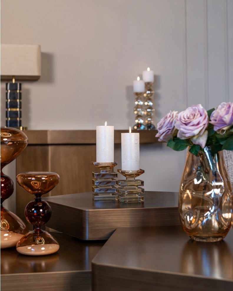 Hexa Brushed Gold Sculptural Coffee Table Set