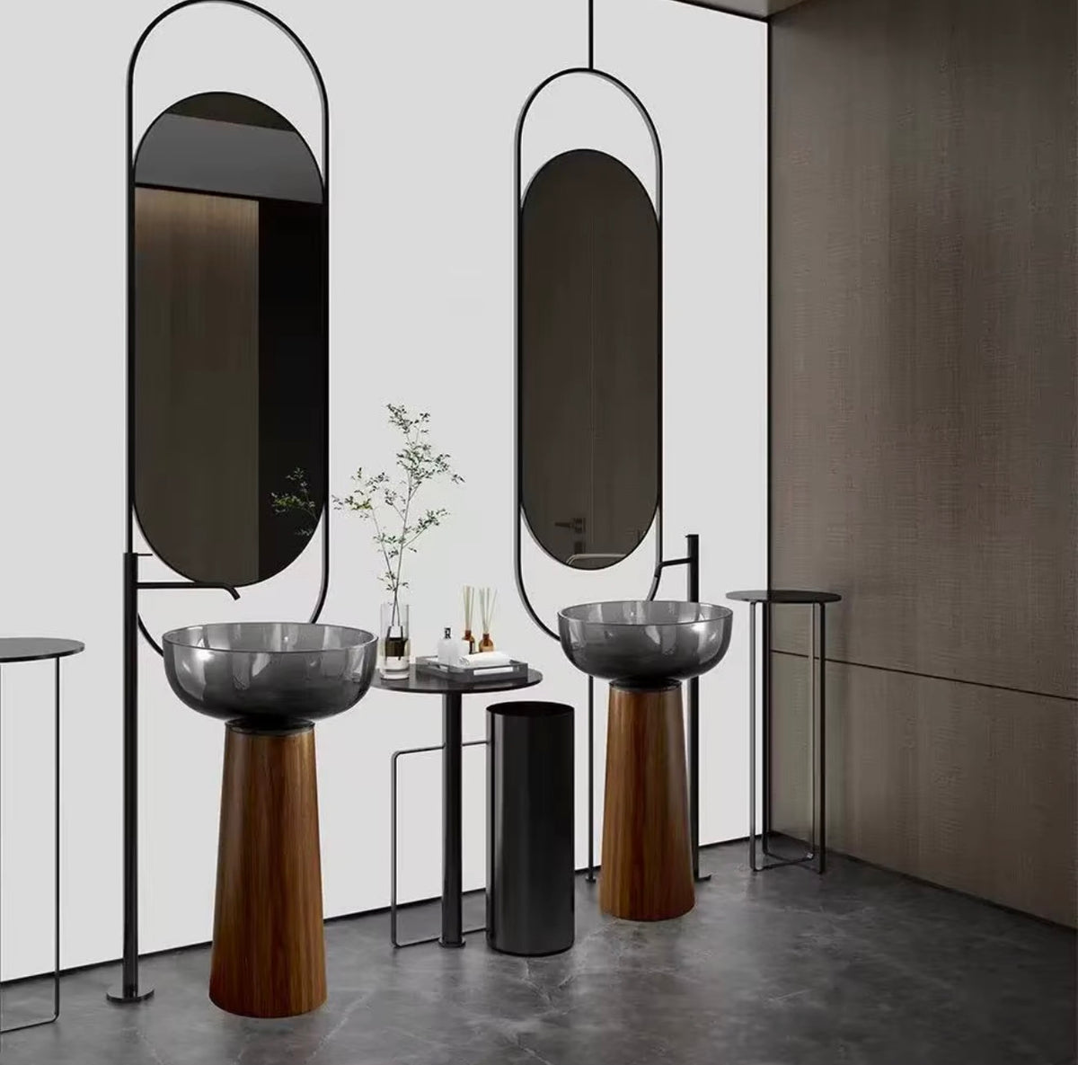 Ambra Transparent Resin Pedestal Sink
