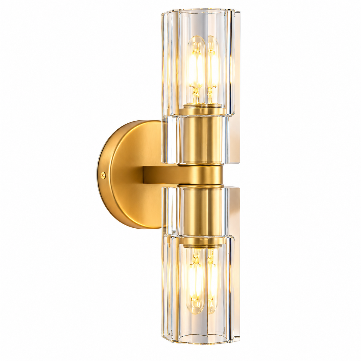 Marcello K9 Crystal Dual-Light Wall Sconce.