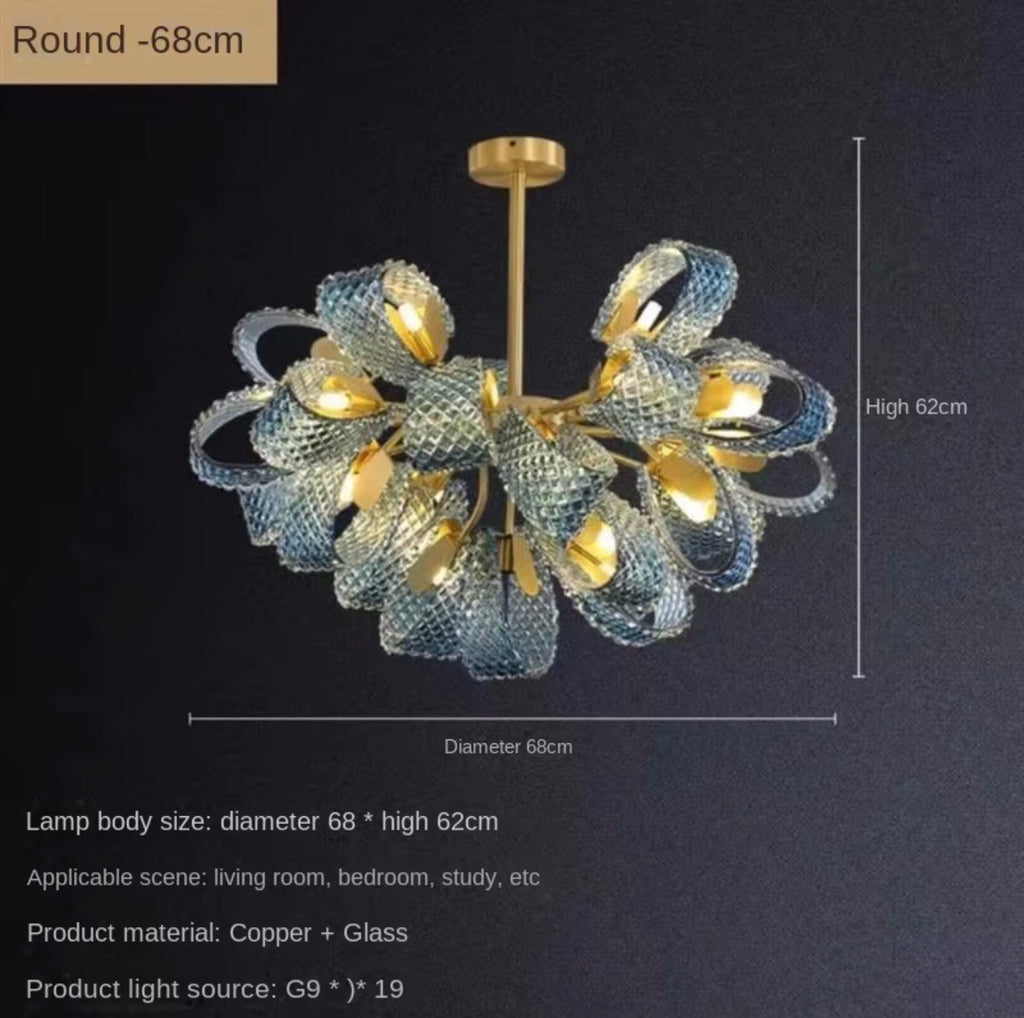 Louisette Art Glass Chandelier