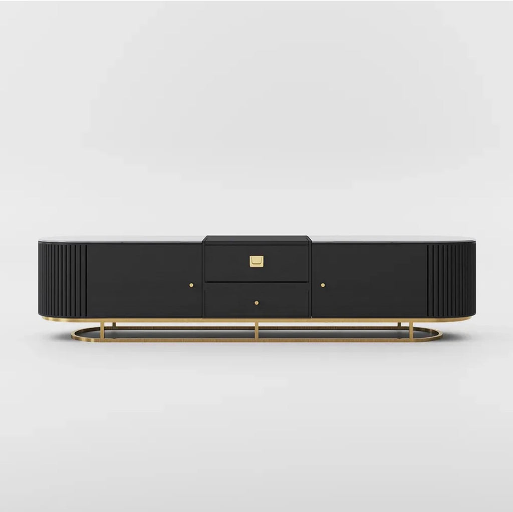 Casa Milano Sheri 83” Black Luxury TV Console