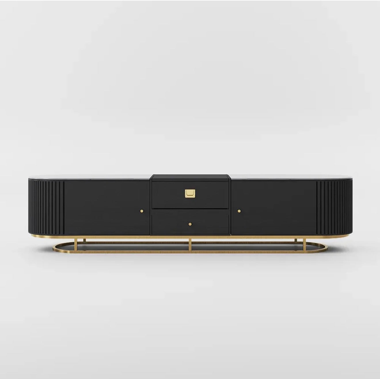 Casa Milano Sheri 83” Black Luxury TV Console