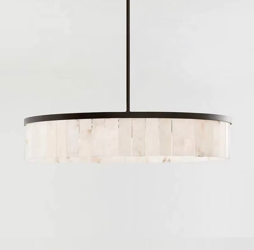 Celestine Round Alabaster Chandelier
