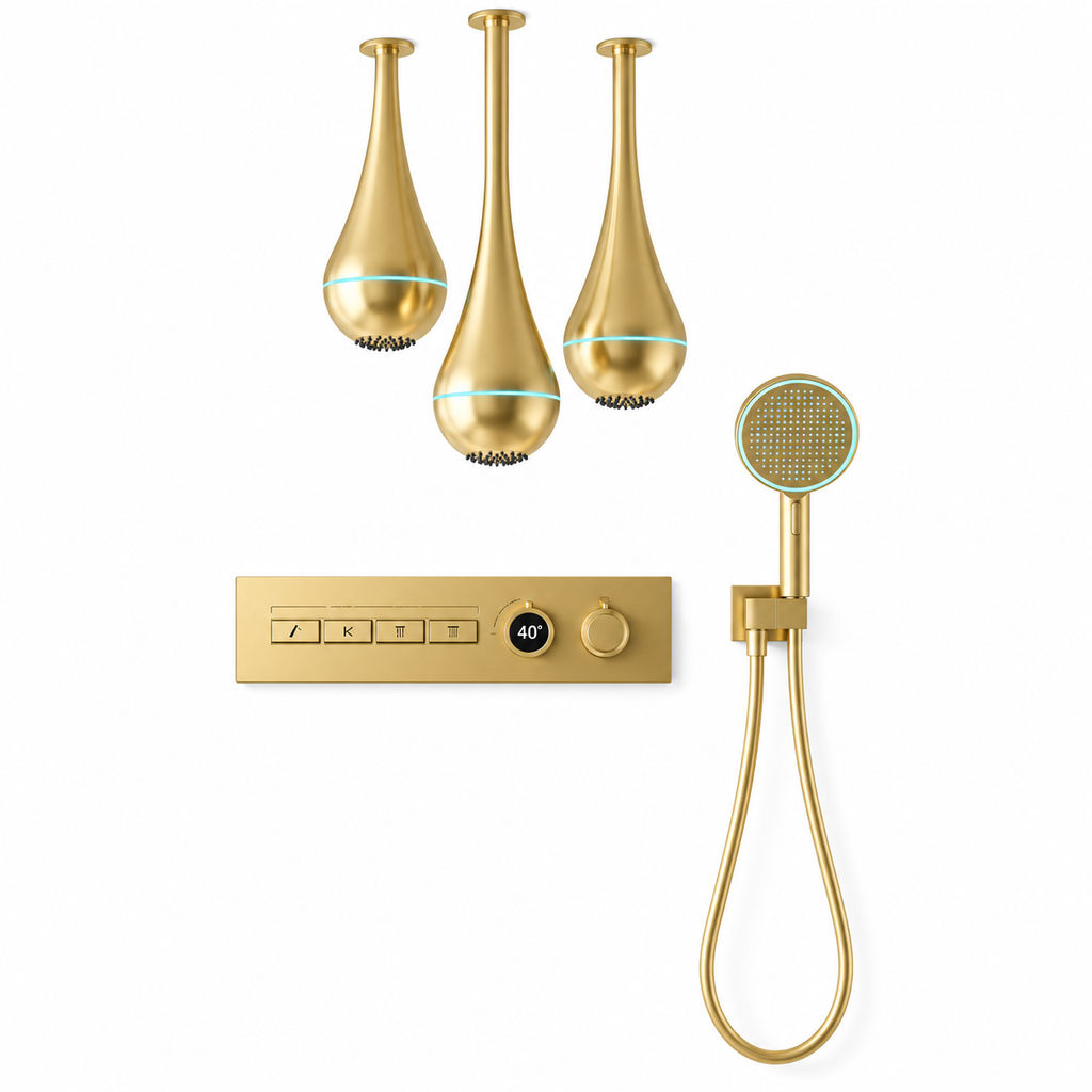 BELLINI 4-FUNCTION LED WATER-DROPLET SHOWER SYSTEM