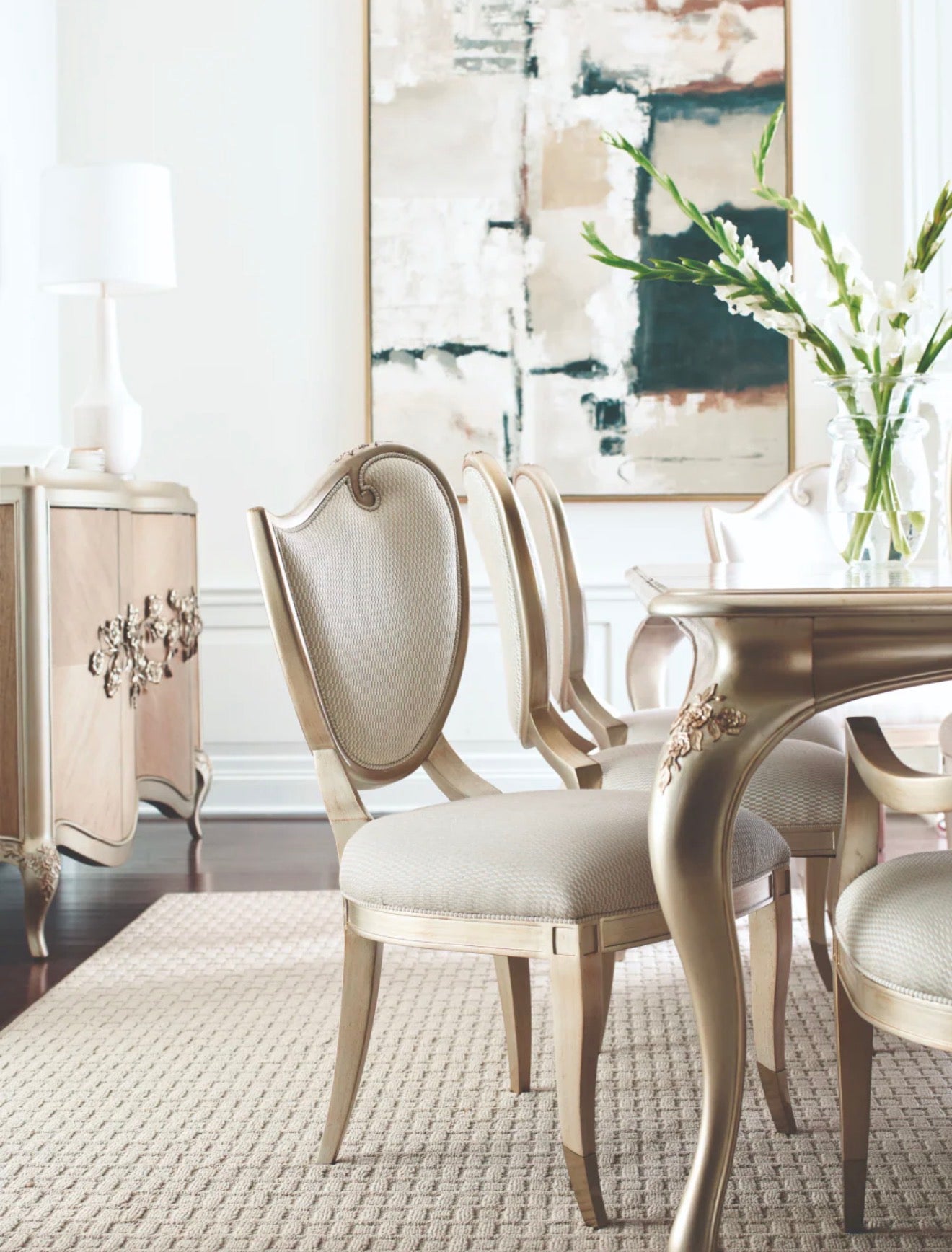 Casa Milano – Carved Scroll Luxury Dining Chair (Set of 2)