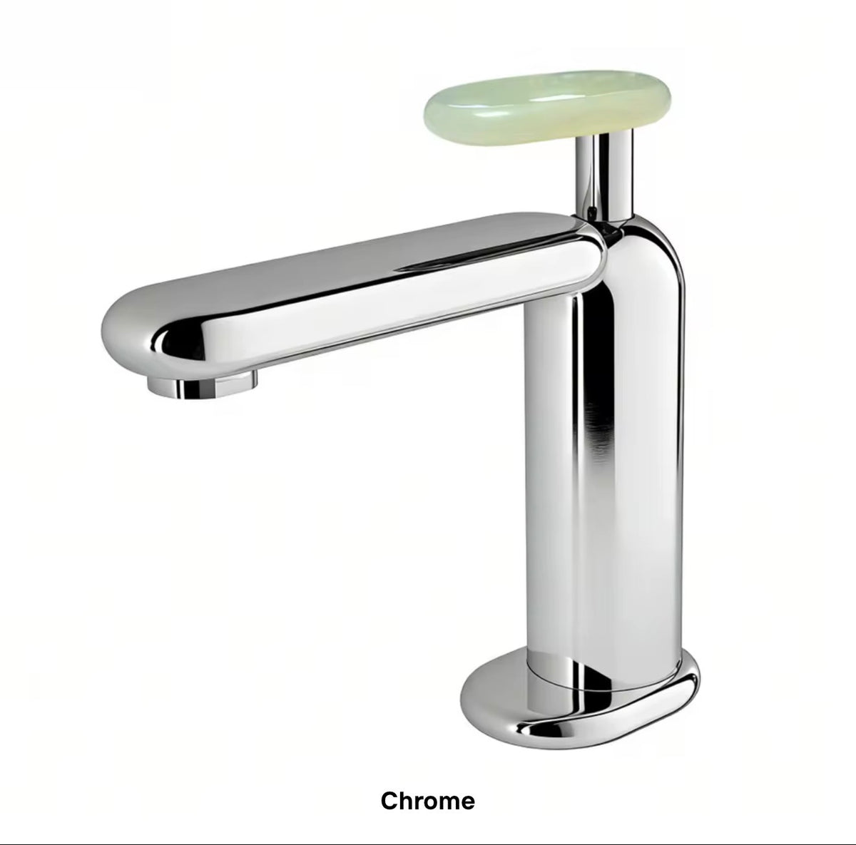 Aviana Solid Brass Basin Faucet with Sculptural Handle