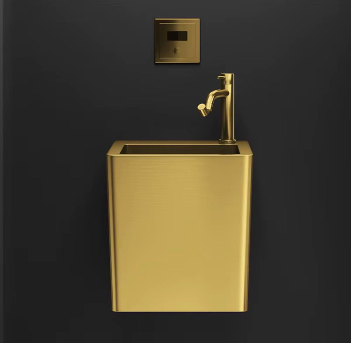 MILANO BRUSHED STAINLESS STEEL WALL-MOUNTED SINK