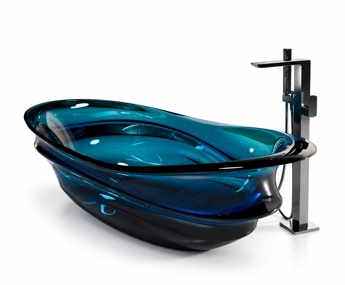 Vetro Crystal Resin Bathtub