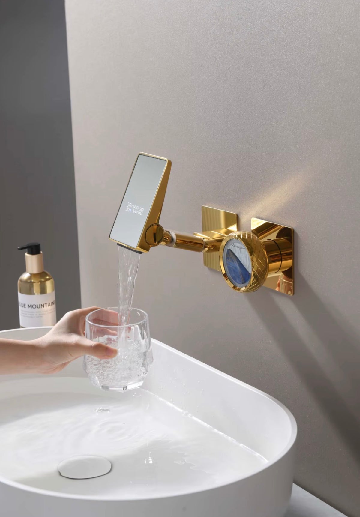 Valeria Digital Waterfall Wall-Mounted Basin Faucet