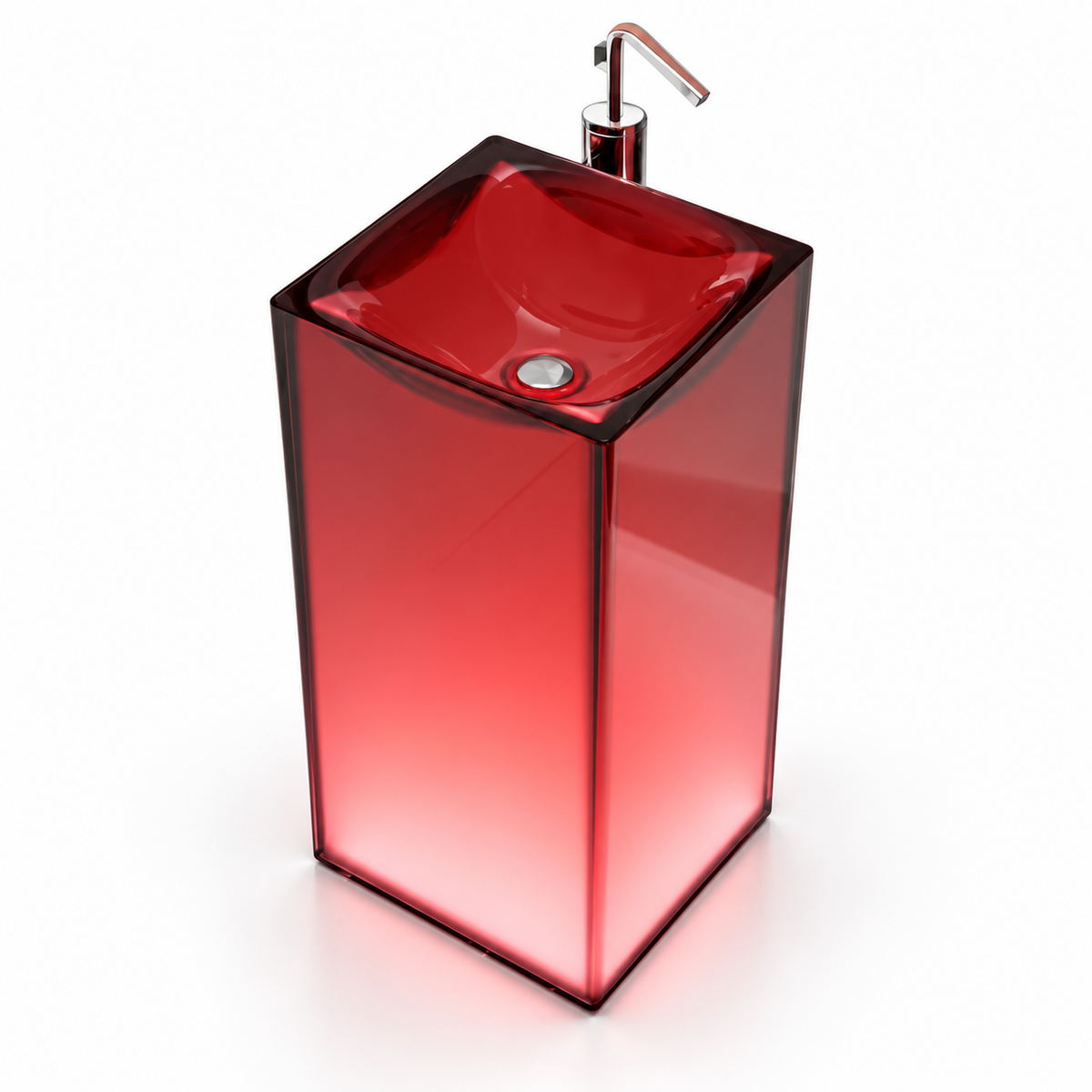 Ravello Illuminated Solid Surface Pedestal Sink