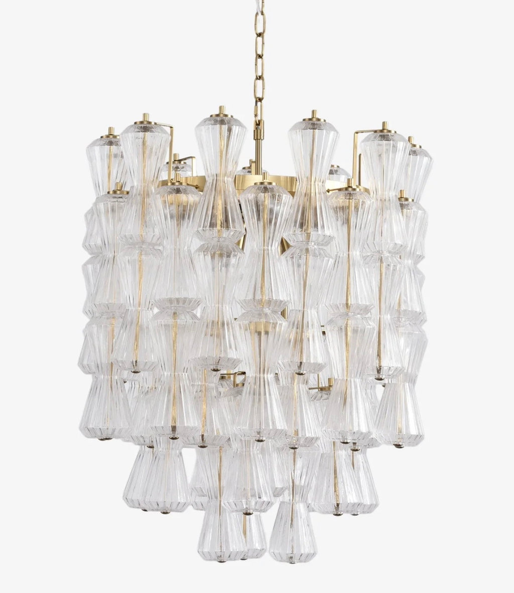 Crystal Cascade Glass Chandelier