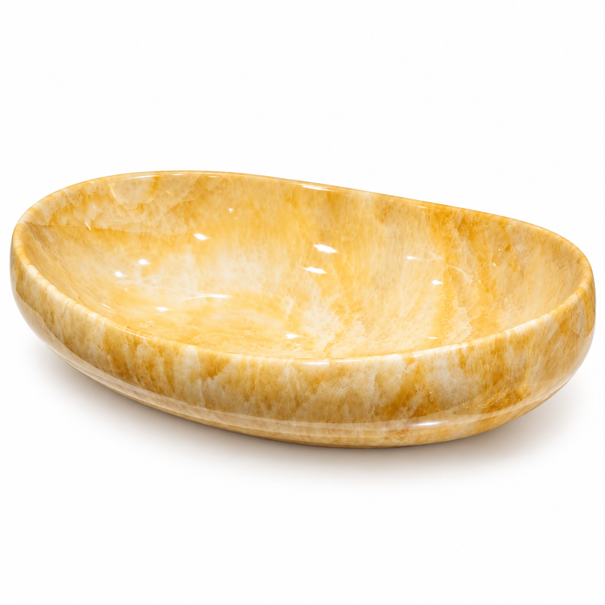 Seraphina Marble-Pattern Oval Vessel Sink