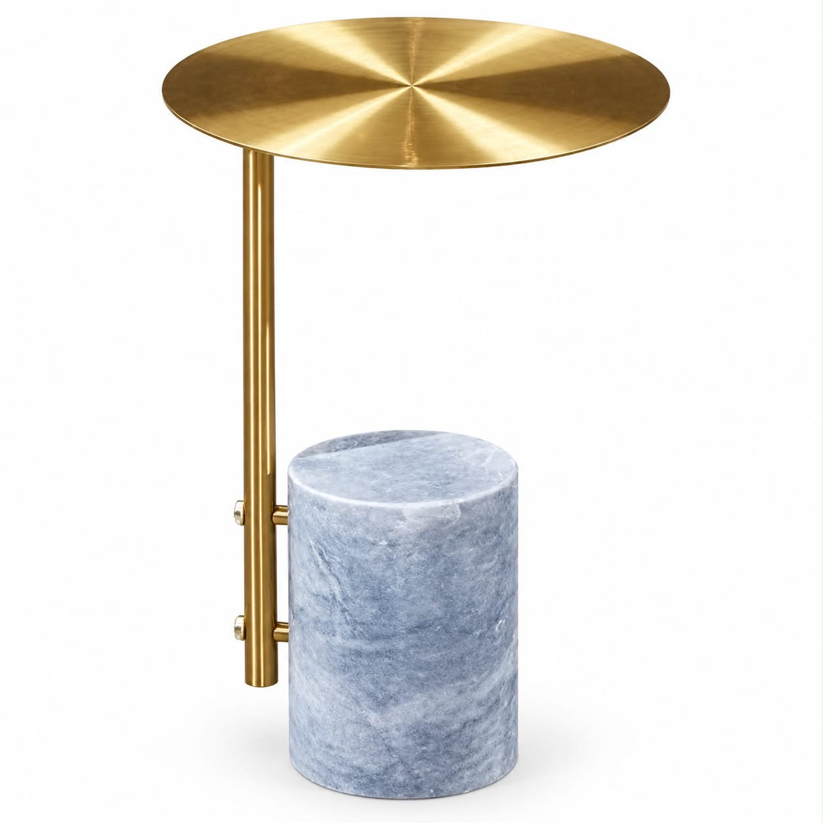Cannes Marble & Metal Accent Table