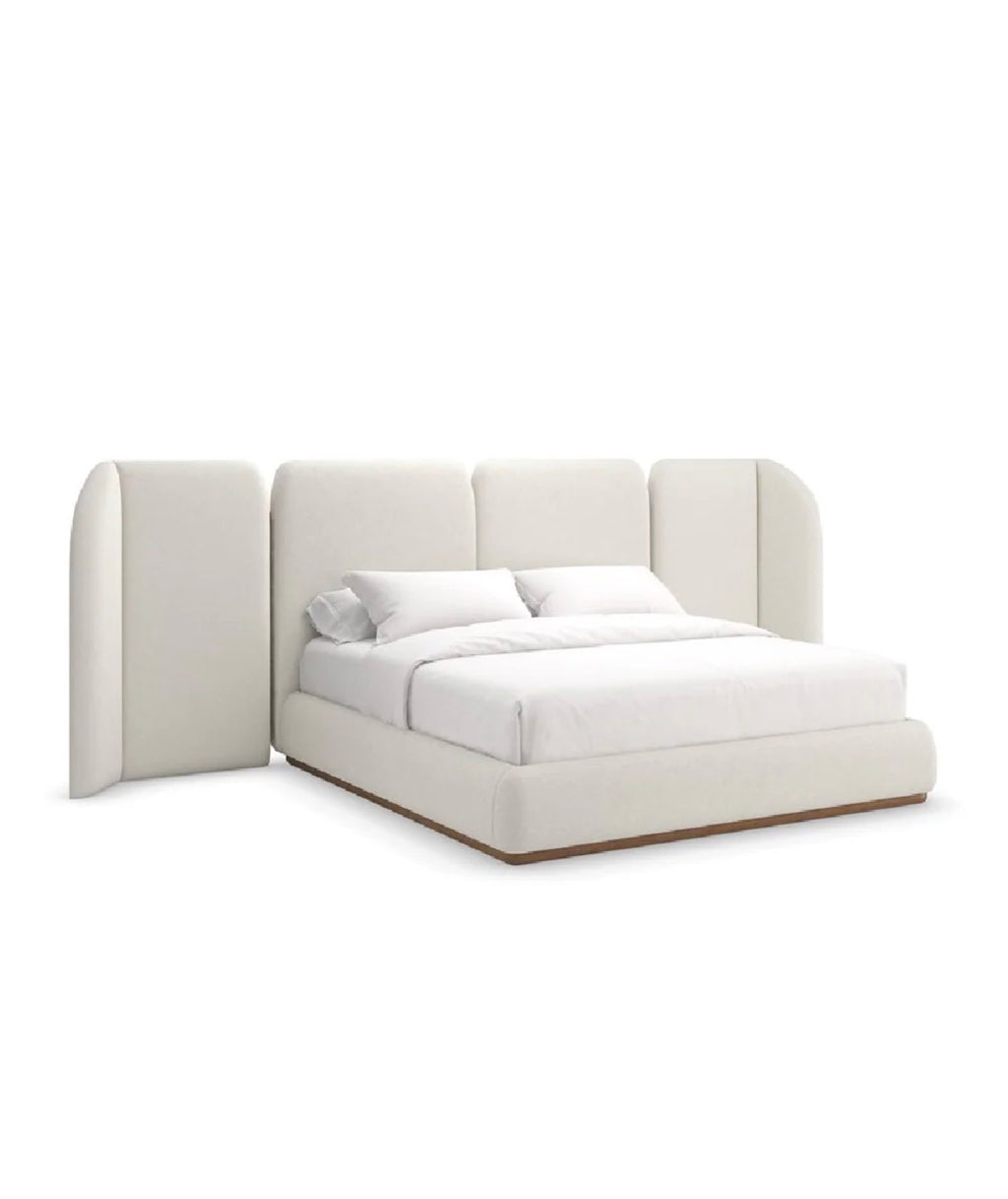 Casa Milano Malta™ Upholstered Bed with Full Winged Headboard (Queen & King)