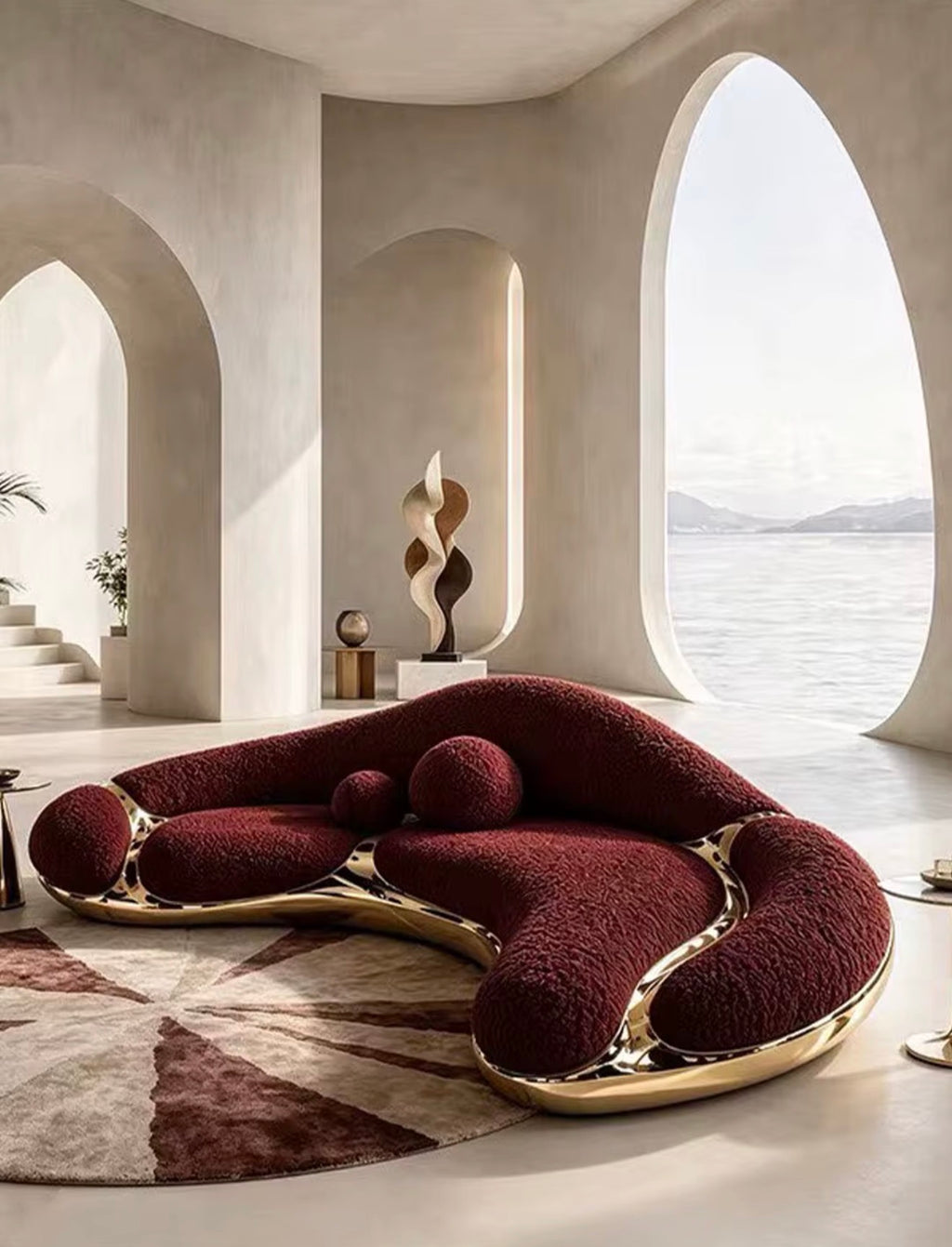 Élan Sculptural Curved Sofa