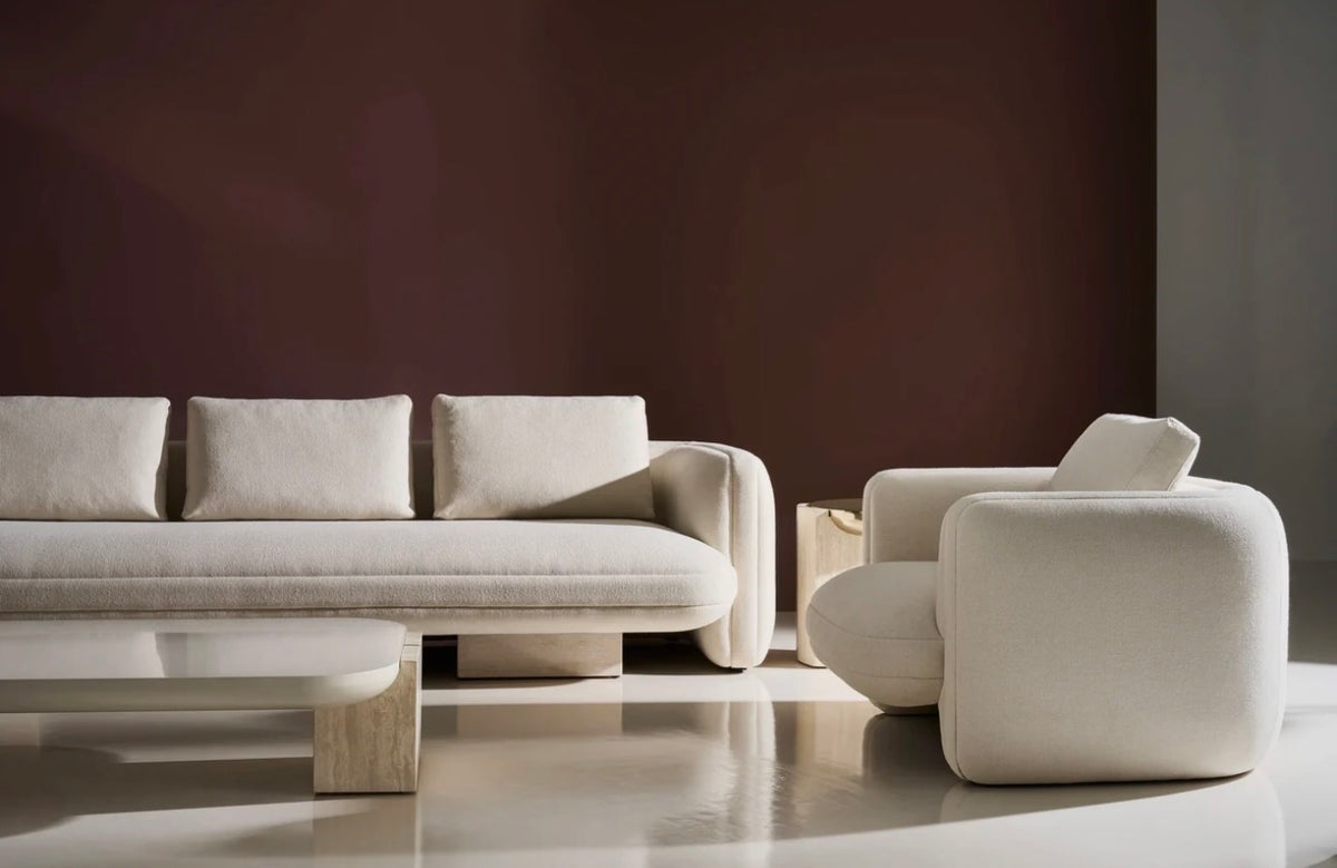 Overlap Stone Base Sofa
