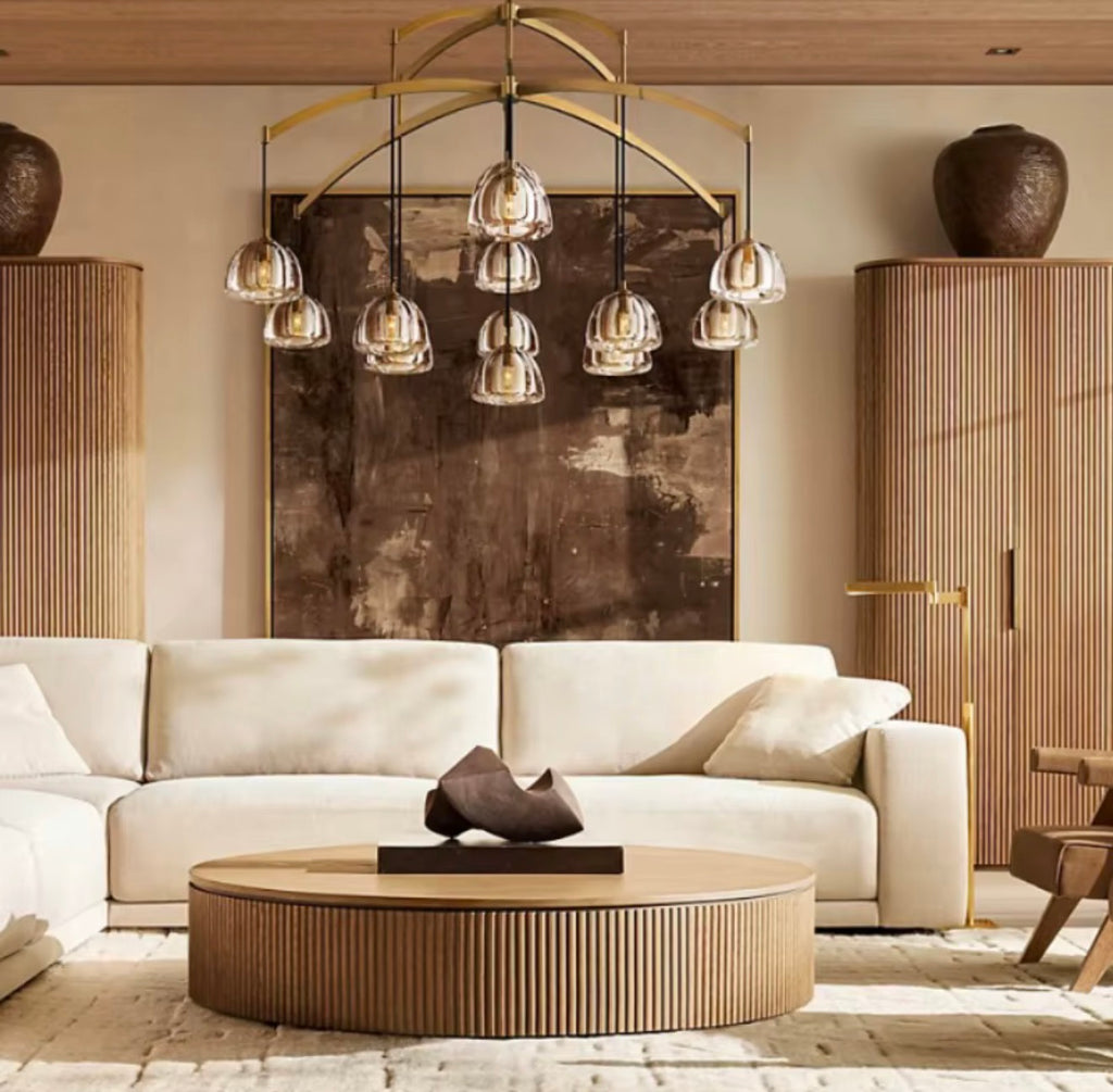 Hemispheres Modern Round Chandelier 60”