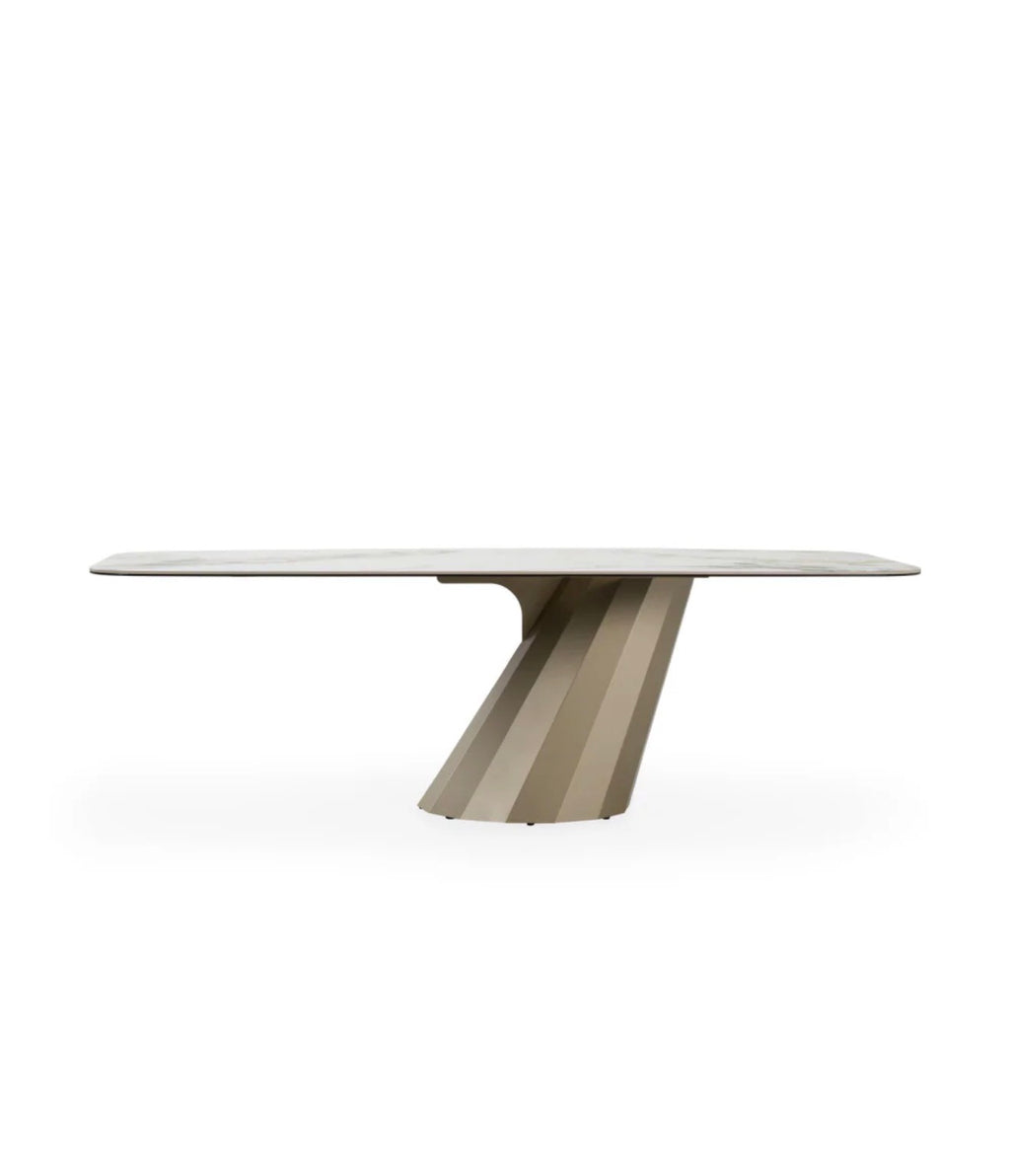 Casa Milano – Vela Angled Base Ceramic Dining Table