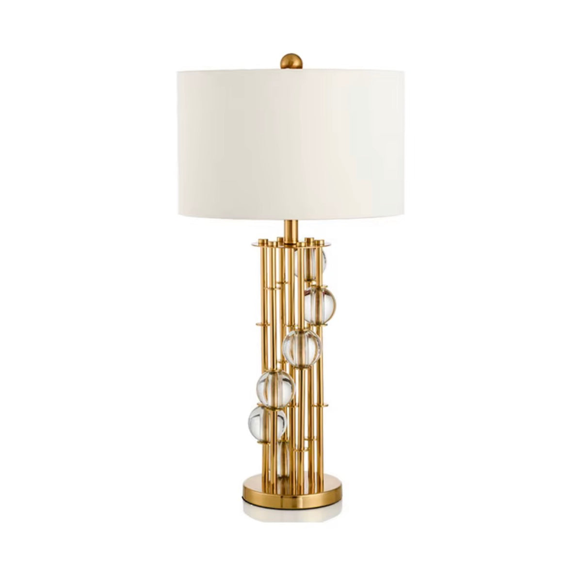 Scandia Crystal Column Table Lamp