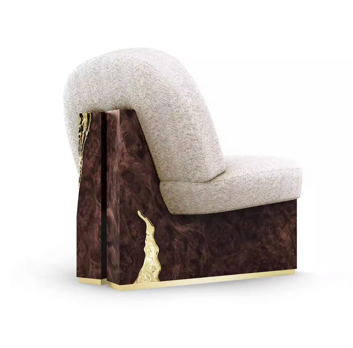 SOLENNE SCULPTURAL ACCENT CHAIR