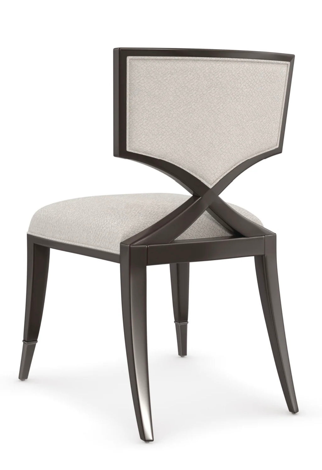 Casa Milano Ivory Chenille Statement Dining Chair