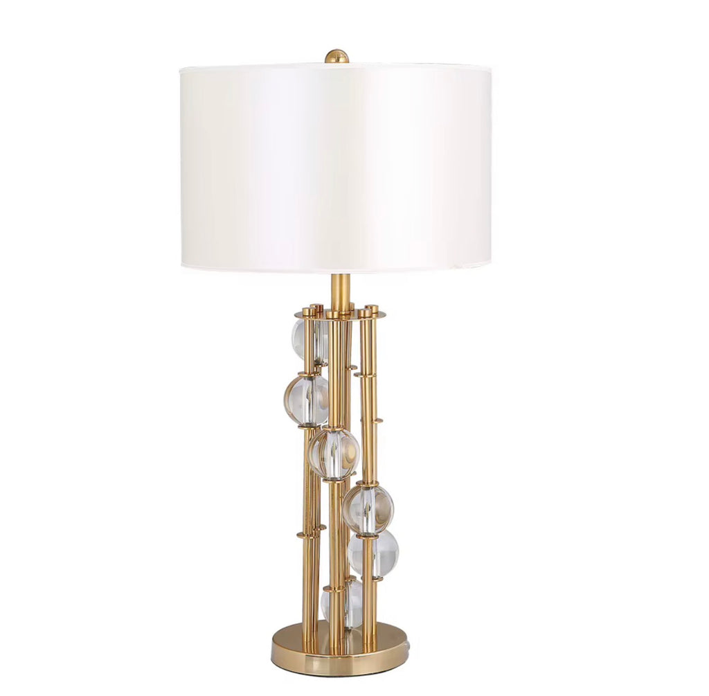 Scandia Crystal Column Table Lamp