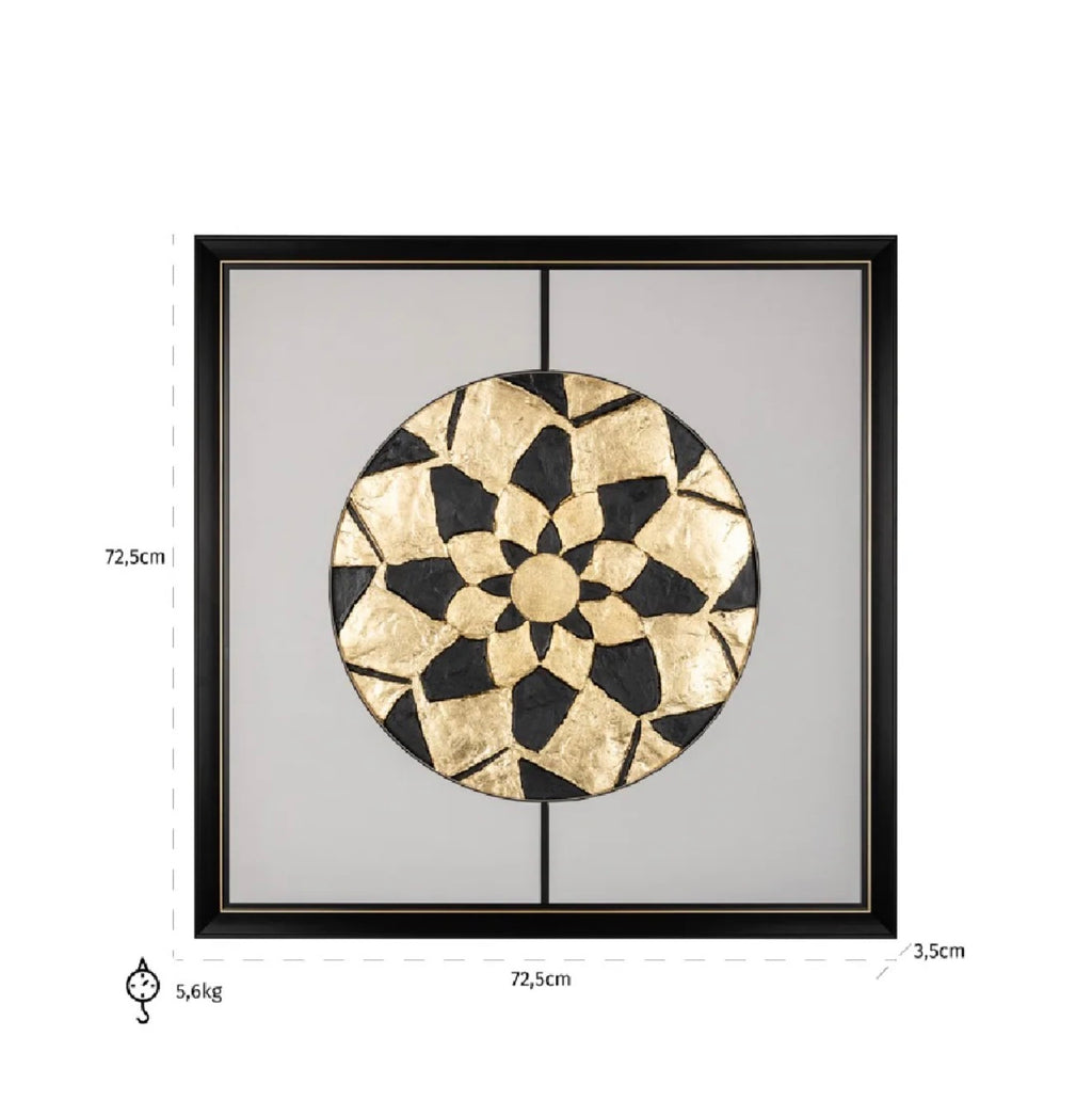 Casa Milano – Gold & Black Sun Wall Art
